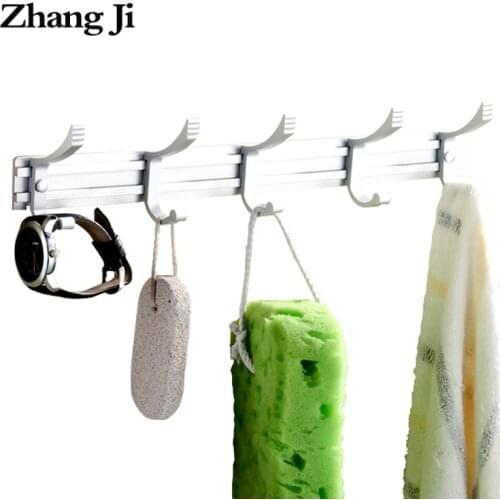 ZhangJi Durable Aluminum Alloy Robe Hooks Bathroom Coat Holder Soild Clothes Robe For Towel Kitchen Accesorios Hook Rack