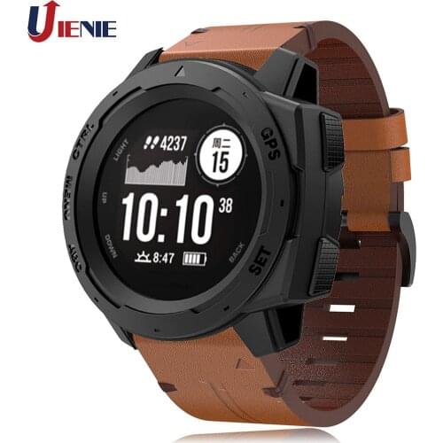 Leather Watchband Strap for Garmin Instinct/Fenix 5 /5Plus Smart Watch Bracelet Wristband Replacement Band Correa for Quatix 5