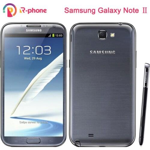 Original Unlocked Samsung Galaxy Note II N7100 8MP Camera Quad-Core GSM 3G 5.5'' Touch Samsung Note 2 Refurbished Smartphone