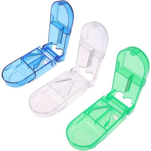 Folding Pill Case Vitamin Medicine Drug 4 Colors Pill Box Case Organizer Tablet Container Cutting Drugs Dropshipping