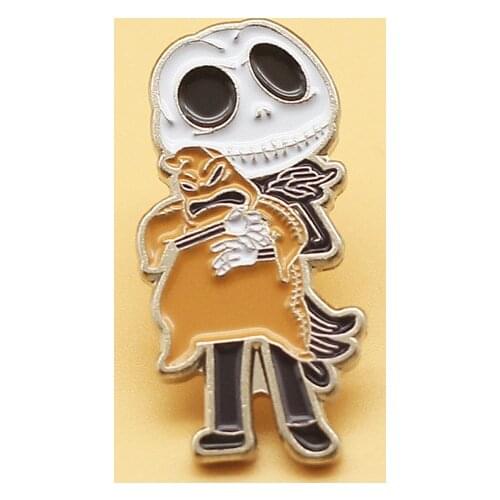 Dear-you Skull Jack Anime Brooch Alloy Enamel Badge Personality Decorative Pin Accessories