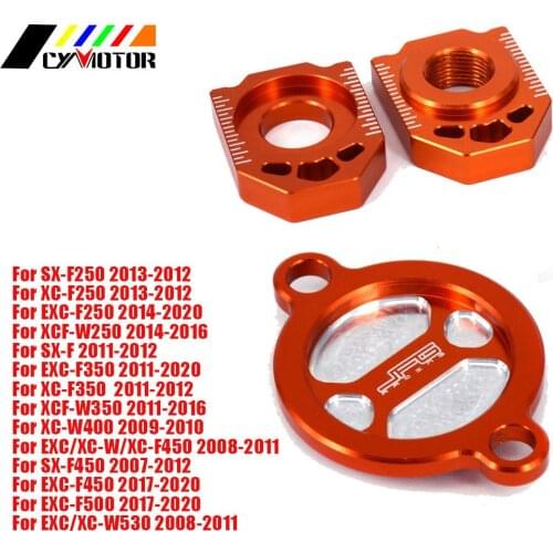 Motorcycle CNC Rear Block Chain Adjuster For KTM SX SX-F XC XC-F EXC EXC-F XC-W XCF-W 85 125 150 200 250 300 350 400 450 500 530