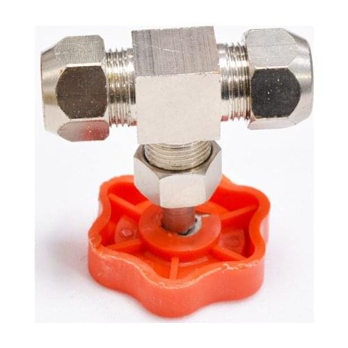 1pcs Ball Balve 6mm 8mm 10mm 12mm Pipe Orange Plastic Handle Metal High Pressure Durable Tube Needle Type Globe Valve