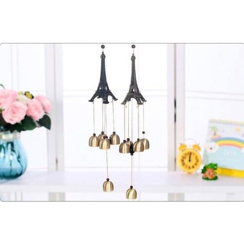 1PC Paris Tower Metal Tubes Bells Windchime Outdoor Wind Chimes Living Yard Garden Home Hanging Decoration Ornaments KN 051