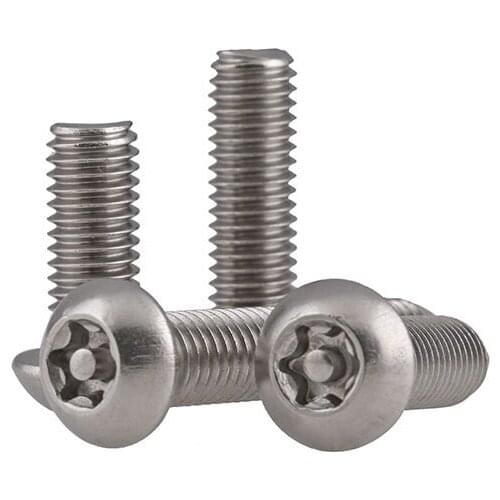 100PCS/lot)M2*3/4/5/6/8/10/12MM A2 Stainless Steel Torx Button Head Tamper Proof Security Screws
