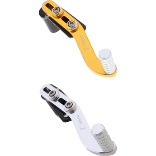 2 Pieces CNC Aluminum Alloy Folding Gear Shift Shifter Lever for Motorcycle Golden+Silver 18x11x3cm