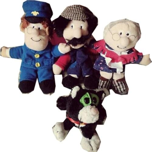 4pcs/lot Postman Pat Plush Toys Mini Size Below 10cm Finger Plush