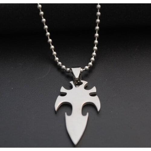 5 Stainless steel arrow dart ax charm pendant necklace weapon sea god trident lucky super hero sword dart necklace jewelry