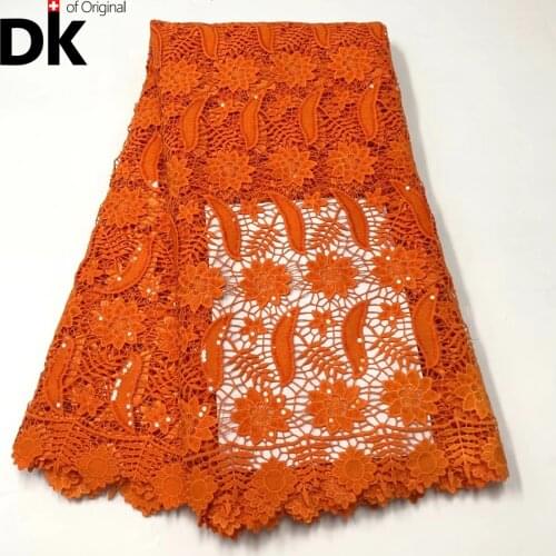 5 Yards Nigeria Lace Cord Lace Fabric Embroidered Stones Punch Holes African Dry Lace Material 100% Cotton Lace For Woman Party