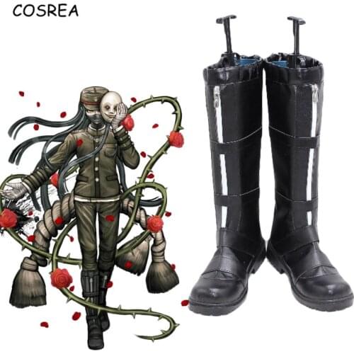 Anime Danganronpa V3: Killing Harmony Korekiyo Shinguji Cosplay Boots Shoes Synthetic Hair Long Wig Halloween Carnival Party