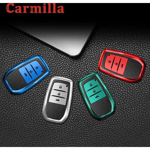TPU Car Key Case Holder Cover for Toyota Hilux Fortuner Land Cruiser Camry Coralla Crown RAV4 Highland Riez Prado Innova