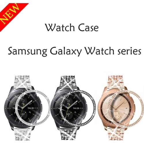 Watch Case for Samsung Galaxy Watch 42mm 46mm Metal Diamond-encrusted Watch Protector case cover for galaxy 42/46mm Accessories