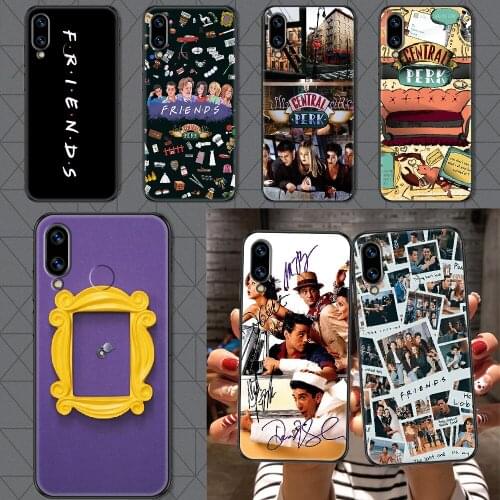 Tv Perk Coffee Friends Phone case For Huawei Honor 6 7 8 9 10 10i 20 A C X Lite Pro Play black trend shell fashion coque