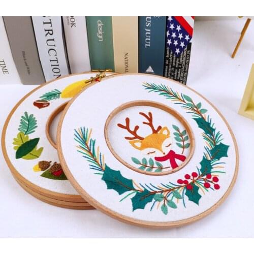 DIY traditional Chinese culture embroidery, Christmas series material package.Send embroidered bandages and gifts