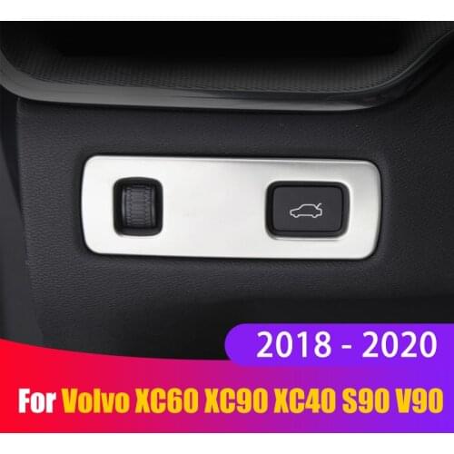 For Volvo XC60 XC90 XC40 S90 V90 2018 2019 2020 Stainless Steel Car Headlight Switch Sequin Headlight Adjust Cover Trim Sticker