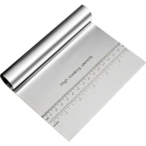 Stainless Steel Smoother Fondant Cake Scraper Spatula Scraper Cutter Flour Pastry Scraper Cake Blade Baking Decoration Kitchen