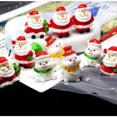 Simulation Cream Glue Gel Christmas doll accessories DIY PhoneCase Crystal Snowman Resin Glue Table Stents Christmas Decoration