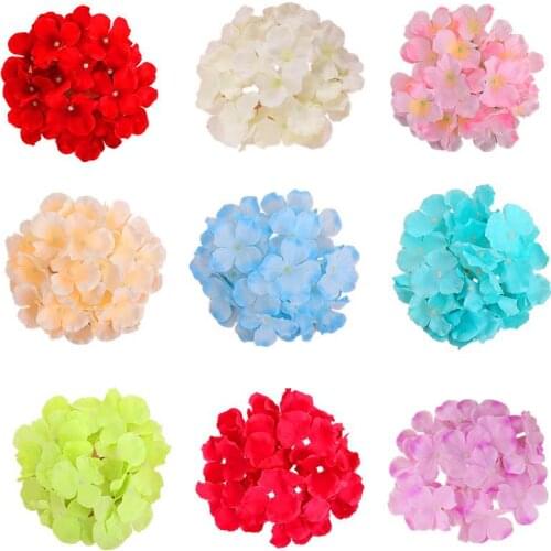 Hydrangea head 50 pieces 6" stems with hydrangea decorate for flower wall fake flowers diy home decor artificial flowers