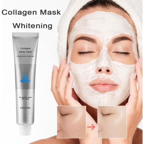 Korea Collagen Cosmetic Deep Cleaning Sleeping Mask All Night Hydrating Wash Free Repair Purifies Skin Facial Cream Mask TSLM2