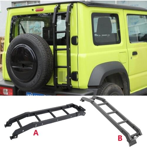 Aluminum Alloy Car Rear Door Tailgate Ladder Climbing Kit for Suzuki Jimny 2019 2020 2021 Exterior Car Accessories