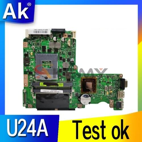 U24E mainboard REV2.0 For ASUS U24 P24E U24E U24A Laptop motherboard HM65 DDR3 MAIN BOARD 100% Tested
