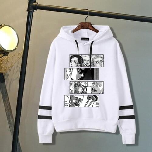 Attack on Titan Men Hoodies Autumn Casual Pullover Sweatshirt Hoodies Fashion Sweatshirts Japan Anime Hip Hop Sweatshirt Clothes