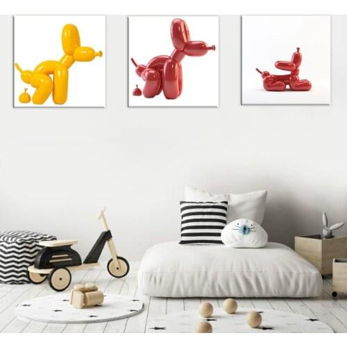 Lovely Balloon Dog Print Modern Poster Bathroom Wall Art Canvas Painting Decor Sign Prints Home Decoration Contemporary Picture