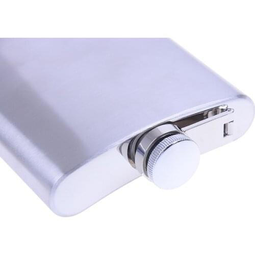 Stainless Steel Liquor Hip Flask Pocket Hip Flask Alcohol Whiskey Liquor Screw Cap 7 OZ Liquor Hip Flask 200ml