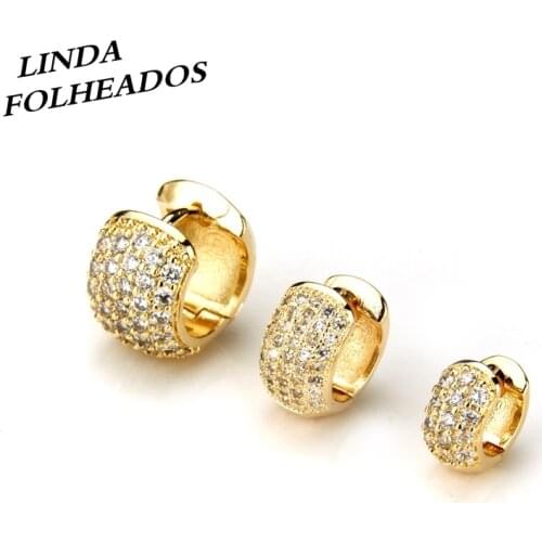 New Designed Hot Sale Classic Gold Copper Round Circle Multi Colors Bridal Wedding Hoop Earrings for Women Gift Anniversary