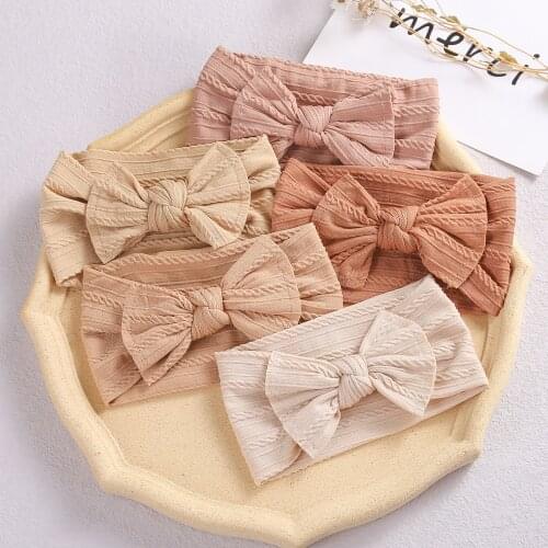 Big Bow Baby Headband Cute Bowknot Baby Girl Headbands Elastic Newborn Hair Band Turban Hair Accessories