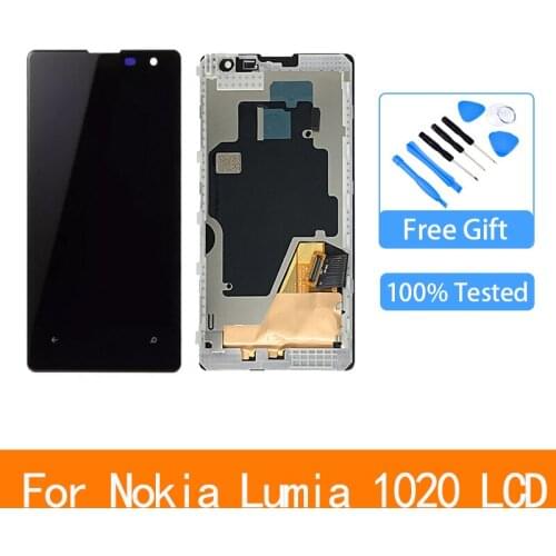 Original For Nokia Lumia 1020 LCD Display with Touch Screen Digitizer Assembly with frame