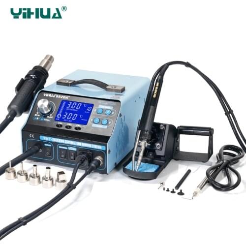 YIHUA 992DA+ Hot Air Gun Rework Soldering Iron Station BGA Soldering Station Repair Board Rework Station Soldering 110V or 220V