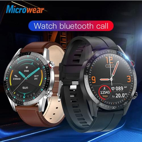Microwear Smart Watch For Men IP68 Waterproof Bluetooth-compatible Call Blood Pressure Heart Rate Fitness sports Smartwatch