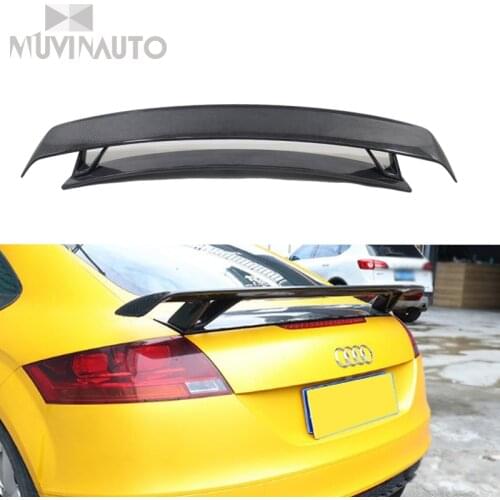 Hinten Heckspoiler for Audi TT MK2 8J TTS Coupe 2 Tor Nur 2008-2014 Quattro Cabrio Schwarz FRP carbon Fibre Auto Flügel Lip