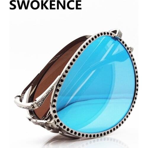 Женские солнцезащитные зеркальные очки SWOKENCE China At AliExpress