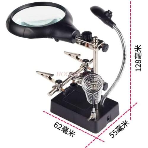 Instrument experimental Desktop repair magnifying glass with lamp led 10 times welding table elderly children reading