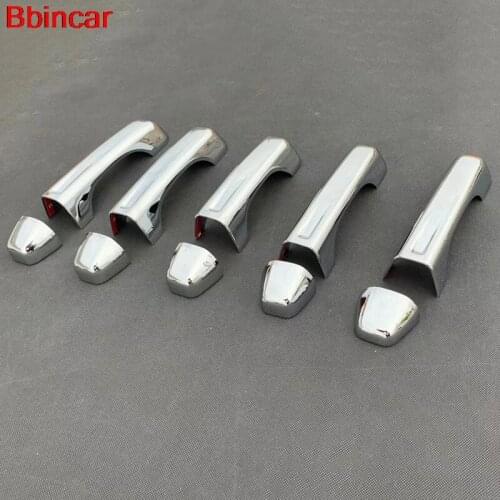 Bbincar Exterior Accessories For Jeep Wrangler Rubicon 2018 Door Handle Door Knob Decoration Moulding Cover Trim ABS Chrome