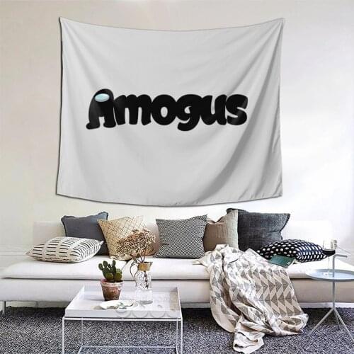 Amogus Tapestry Funny sus Tapestry Wall Bedspread Bohemian Hanging Blankets For Bedroom Dorm