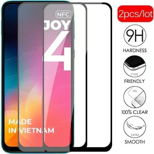 2PCS Full Cover Tempered Glass For Vsmart Joy 4 3 Plus Protective Glass For Joy4 Joy3 3Plus Screen Protector Safety Armor Film