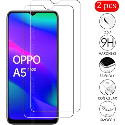 2Pcs For OPPO A5 2020 Phone Screen Protector Tempered Galss For OPPO CPH1931 CPH1959 CPH1933 CPH1935 Cover Proof Protective Film
