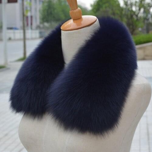 2021 winter new wild fur scarf womens real fox fur collar square collar unisex square collar fur