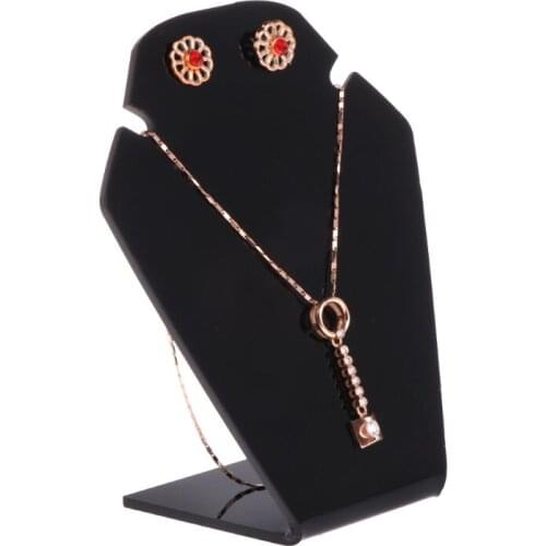R58E 1 Set Jewelry Display Shelf Necklace Pendant Earrings Stud Stand Holder Showcase