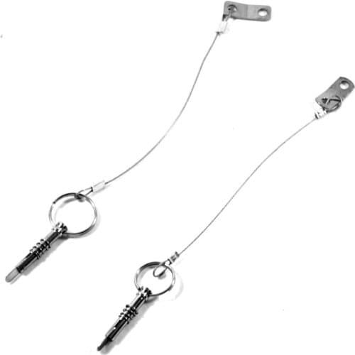 2 Pcs Stainless Steel 316 1/4 " Quick Release Pin with Lanyard for Boat Bimini Top Deck Hinge Marine Hardware