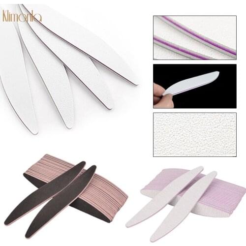 50Pcs 100/180 Nail Art Files Double-sided Strong Sandpaper Nail Care Tools All for manicure UV Gel Polish Grinding lime a ongle