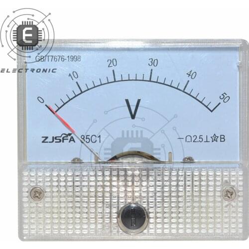 85C1 0-30V /0-50V Analog Voltage Meter DC Analog Panel Volt Voltage Meter