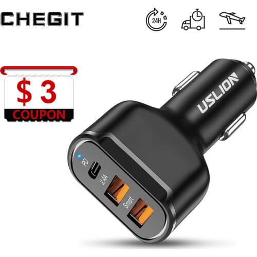 30W PD USB Car Quick Charge 4.0 3.0 QC4.0 QC3.0 Phone Charger Type C Fast Charging For iPhone 12 Xiaomi Huawei Sumsang