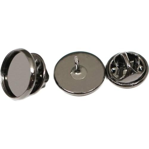 Beadsnice Brass Tie Tacks Blank Pins with Clutch Back Label Pin Blank Scatter Pin Brooch Pin Back Men Accessory 39618