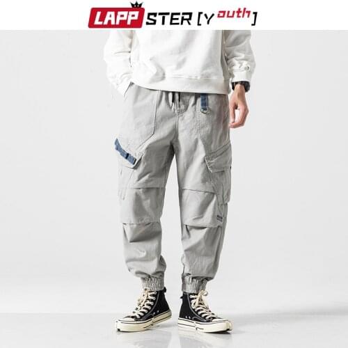 LAPPSTER-Youth Men Baggy Harajuku Japanese Streetwear Cargo Pants 2021 Mens Y2k Kpop Vintage Sweatpants Man Hip Hop Causal Pants