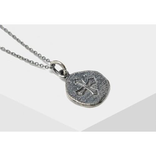 Amorita boutique Round cross carvings design vintage necklaces