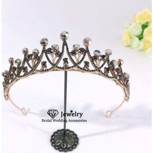 CC Crowns for Women Wedding Hair Accessories Engagement Jewelry Bridal Crown Baroque Style Diadems Headpiece Prom Coronet YQ65